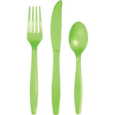 TOUCH OF COLOR Lime Green Assorted Plastic Cutlery, Fresh, 288PK 013123